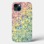Vredesgebaren Symbool Rainbow Case-Mate iPhone Case (Achterkant)