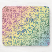 Vredesgebaren Symbool Rainbow Muismat (Voorkant)