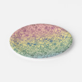 Vredesgebaren Symbool Rainbow Papieren Bordje (Gekanteld)