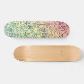 Vredesgebaren Symbool Rainbow Skateboard (Horizontaal)