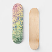 Vredesgebaren Symbool Rainbow Skateboard (Voorkant)