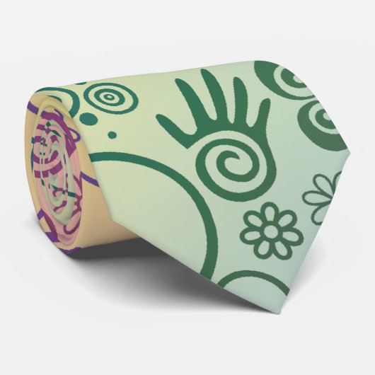 Vredesgebaren Symbool Rainbow Stropdas (Opgerold)