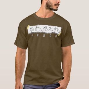 Vredesgebarentaal AUSLAN en BSL-bewustzijn T-shirt