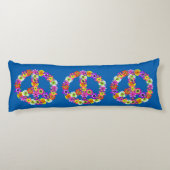 Vredesgebarentaal in donkerblauw lichaamskussen (Achterkant)