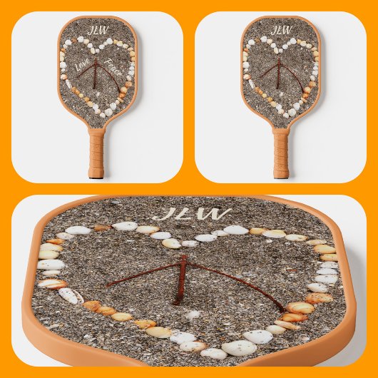 Vredesgebarentaal in het hart van de Seashells op  Pickleball Paddle