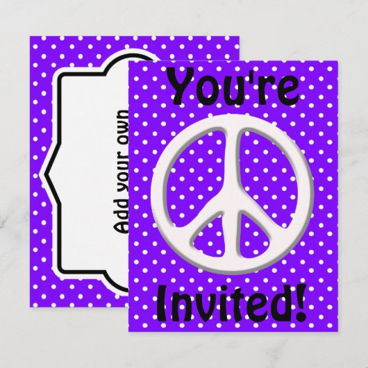 Vredesgebarentaal in Paars Kaart (Voorkant / Achterkant)