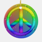 Vredesgebarentaal Keramisch Ornament (Achterkant)