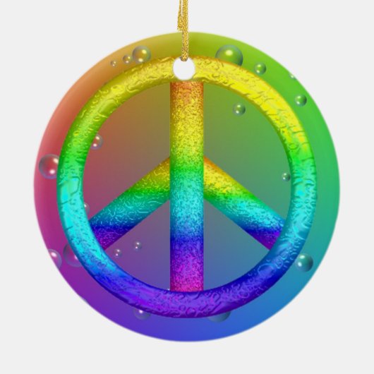 Vredesgebarentaal Keramisch Ornament (Achterkant)