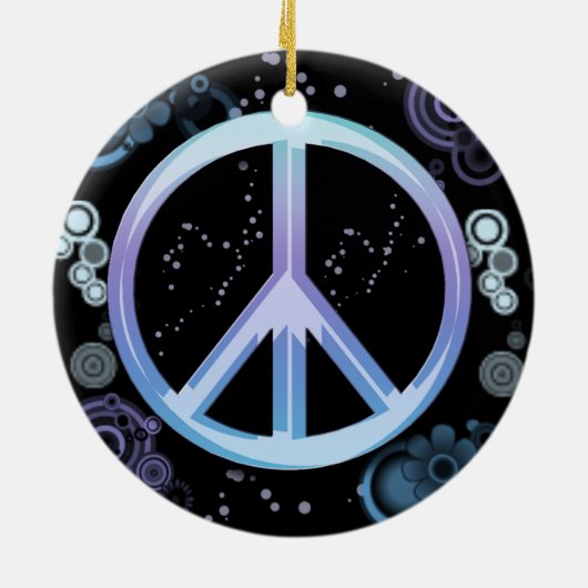 Vredesgebarentaal Keramisch Ornament (Achterkant)