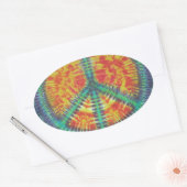 Vredesgebarentaal kleurstof PhatDyes Ovale Sticker (Envelop)