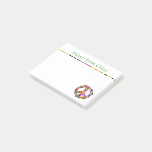 Vredesgebarentaal Memo van Post-it® Notes (Schuin)