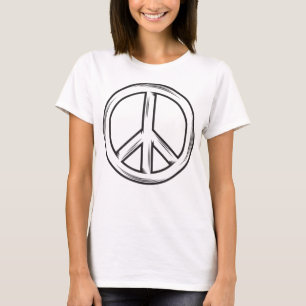 Vredesgebarentaal voor T-Shirt Peace Sign Hand Shi