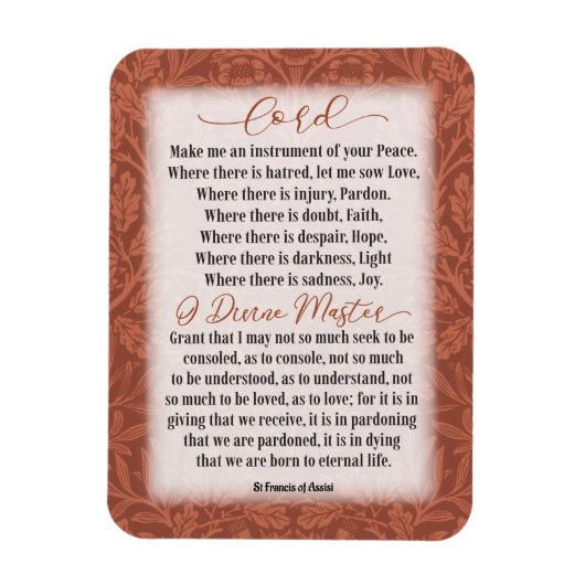 Vredesgebed - St Francis of Assisi Magneet (Verticaal)