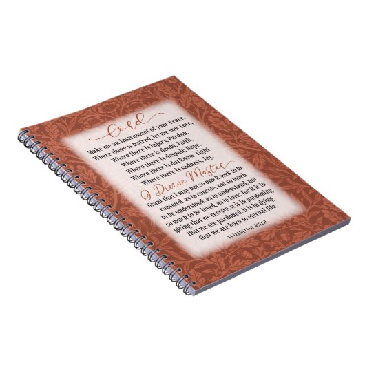 Vredesgebed - St Francis of Assisi Notitieboek (Rechterzijde)