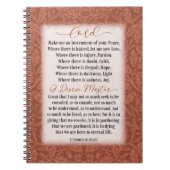 Vredesgebed - St Francis of Assisi Notitieboek (Voorkant)