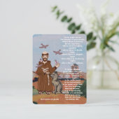 Vredesgebed van Franciscus van Assisi Informatiekaartje (Staand voorkant)