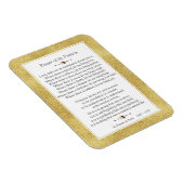 Vredesgebed van het Lijst St. Francis Gold Glitter Magneet (Rechterzijde)