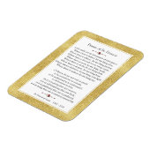 Vredesgebed van Sint-Franciscus Gouden Glitter Fra Magneet (Linkerzijde)