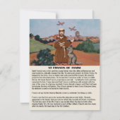 Vredesgebed van Sint-Franciscus Notitiekaartje (Voorkant)