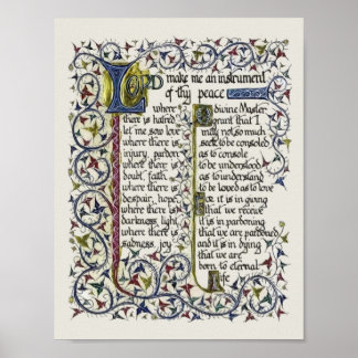 Vredesgebed van Sint-Franciscus van Assisi Poster