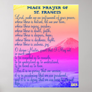 Vredesgebed van St. Francis Poster