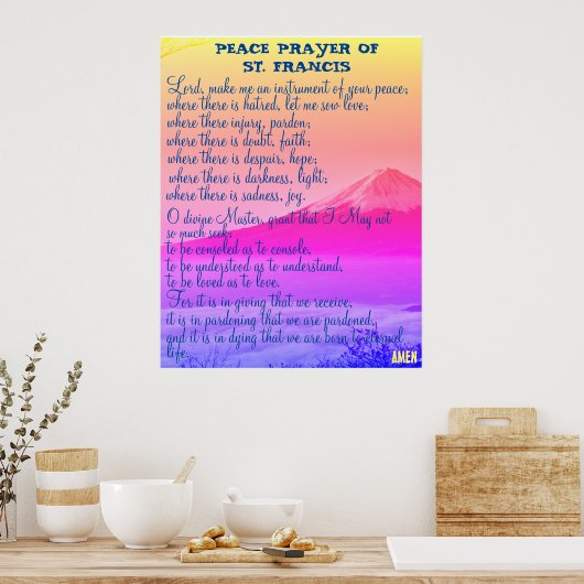Vredesgebed van St. Francis Poster (Keuken)