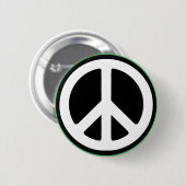 Vredesgroen symbool! ronde button 5,7 cm (Voorkant /achterkant)
