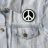 Vredesgroen symbool! ronde button 5,7 cm (In situ)