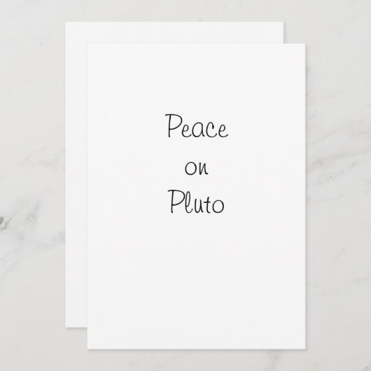 Vredesgroet van Pluto kaart (Voorkant / Achterkant)