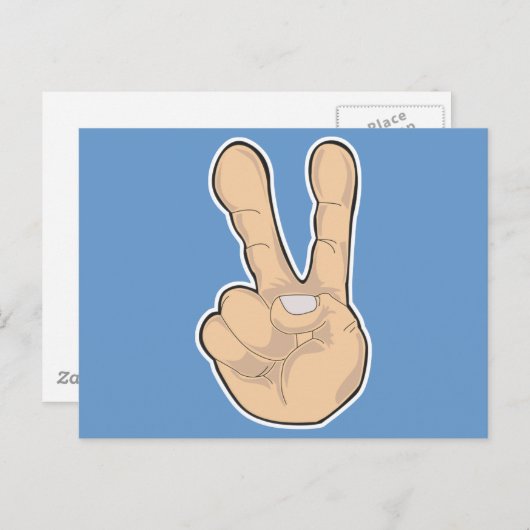 vredeshandgebaar briefkaart (Voorkant / Achterkant)