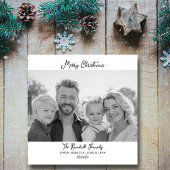 Vredeshandgetekende krans foto zwart wit feestdagenkaart