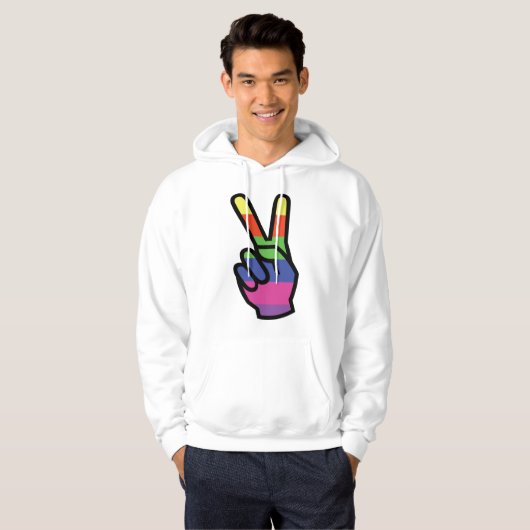Vredeshandteken Hoodie (Voorkant volledig)