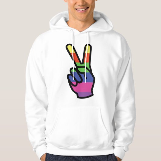 Vredeshandteken Hoodie (Voorkant)