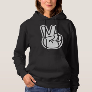 Vredeshandteken Veroverende hand vinger teken Hoodie