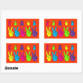 Vredeshandtekeningen Rechthoekige Sticker (Vel)