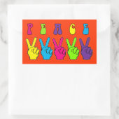 Vredeshandtekeningen Rechthoekige Sticker (Tas)