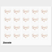 Vredeshart Boho Handlettering Vierkante Sticker (Vel)