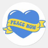 Vredeshartenliefde Ik sta voor de Oekraïense Butto Ronde Sticker (Voorkant)