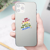Vredeshippie Gelukkig Aanmoediging Positiviteit Sticker (Telefoon)