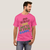 Vredeshippie Geluksbevordering Positiviteit T-shirt (Voorkant volledig)
