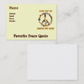 Vredeshonden Visitekaartje (Voorkant / Achterkant)