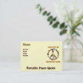 Vredeshonden Visitekaartje (Staand voorkant)