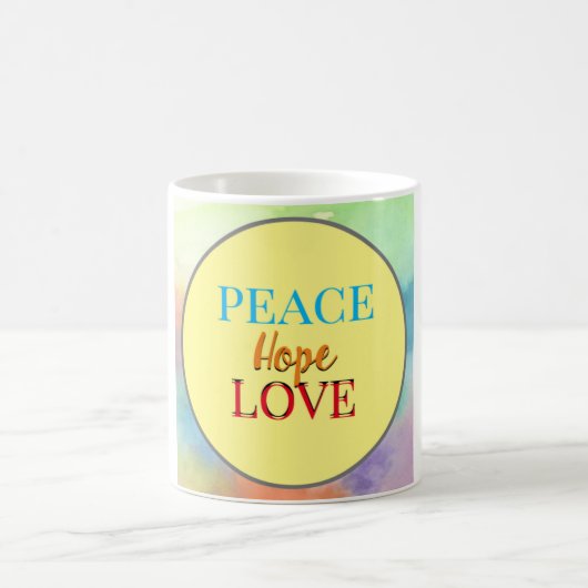 Vredeshoop en liefde koffiemok (Center)