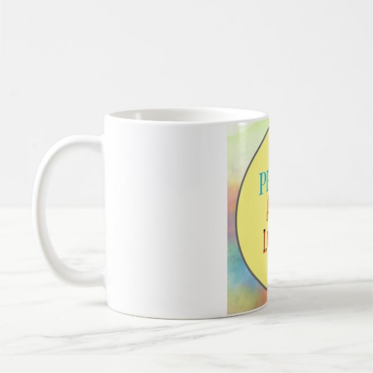 Vredeshoop en liefde koffiemok (Links)