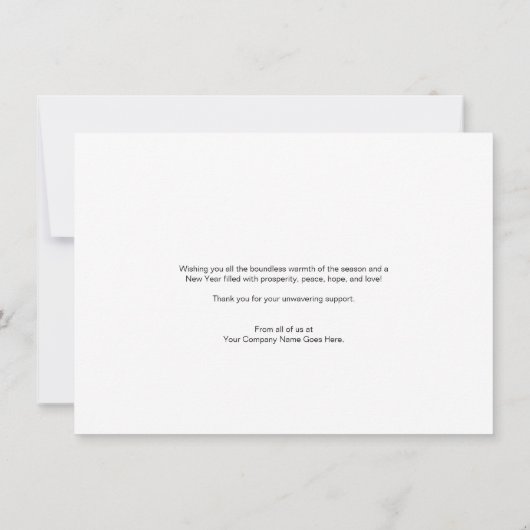 Vredeshoop liefde groene krans business logo feestdagenkaart (Achterkant)