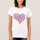 VREDESHOPE - Stijlvolle Word Cloud T-shirt (Voorkant)