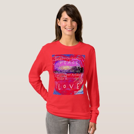 Vredesinstrument - Abstracte digitale kunst. T-shirt (Voorkant volledig)