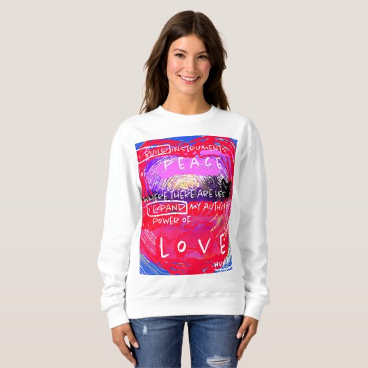 Vredesinstrument - Abstracte digitale kunst. Trui (Voorkant volledig)