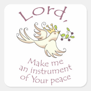 Vredesinstrument Vierkante Sticker