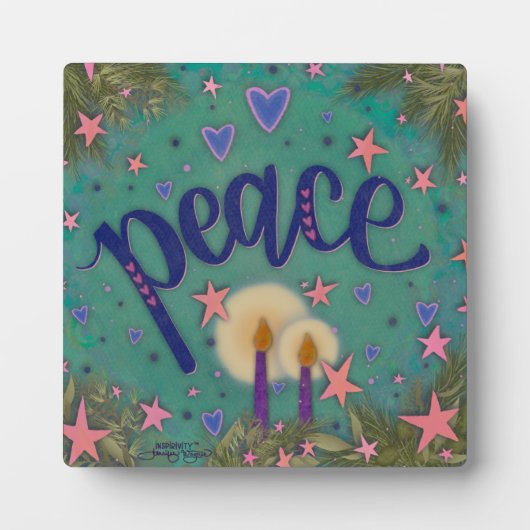  Vredeskaars Sterren Inspirivity Ezel Fotoplaat (Voorkant)